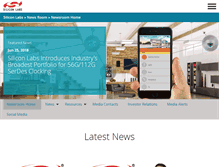 Tablet Screenshot of news.silabs.com